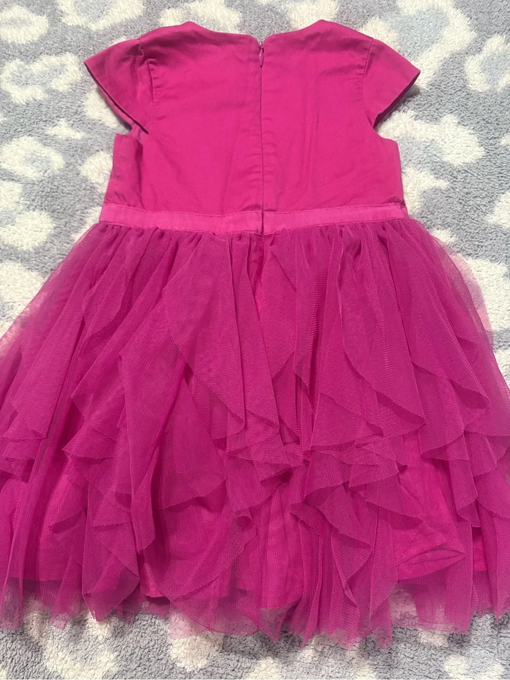 OshKosh B’Gosh Hot Pink Cotton Dress with Tulle Skirt 3T